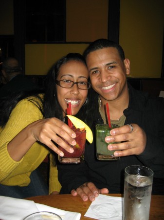 My lil sis and me drinking it up in SOHO
