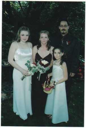 Wedding photo (9/20/03);Eleanor, Mark, Courtney and Caitlin