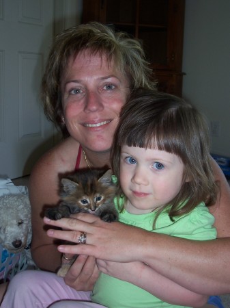 Miranda and Kathi and Bella our new kitten