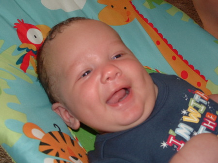 Caleb's first smile!!!