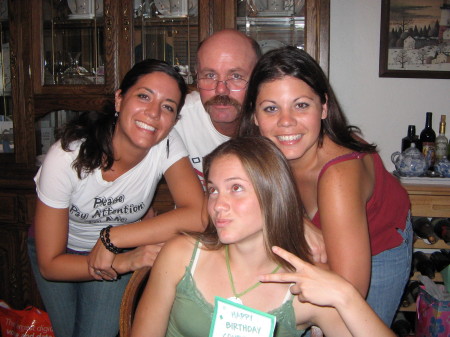 Dad with his daughters