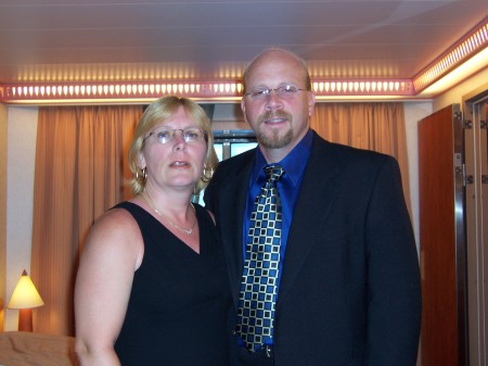 my wife ellen & me on a cruise 2004