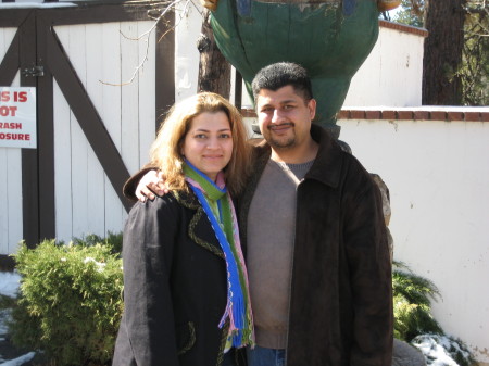 My Lovely Wife Shahwar & me taken in Lake Arrowhead