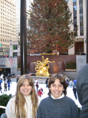 My kids in Rockefeller Center New York 2007