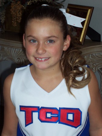 McKenzie during Cheerleading Comp. 2006