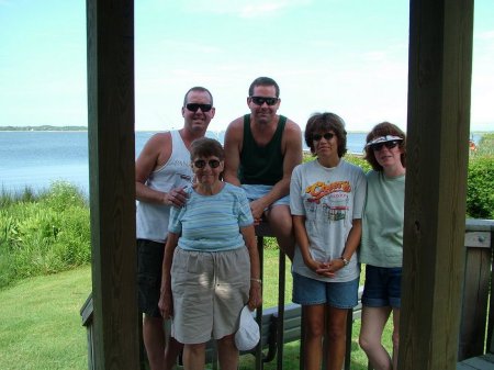 Mom and sibs Outer Banks NC 2004