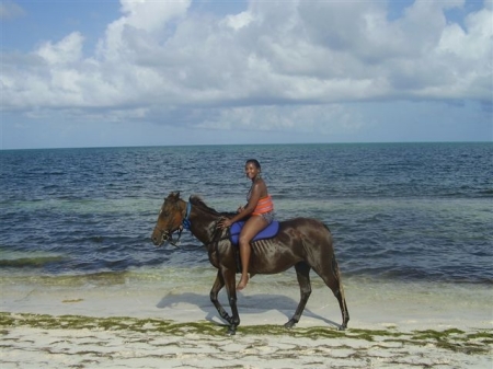 I went horseback riding on Grand Turk Island