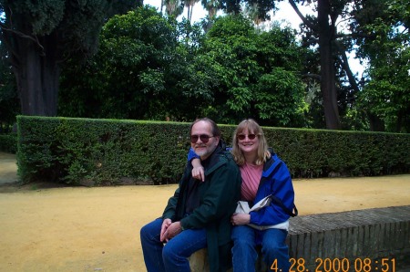Deanna and me, Alcazar, Seville, Spain, 4_2000