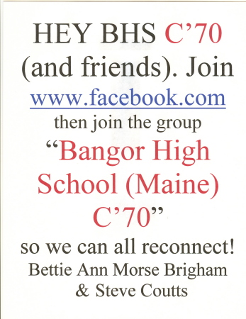 Please join the BHS C'70 FACEBOOK group