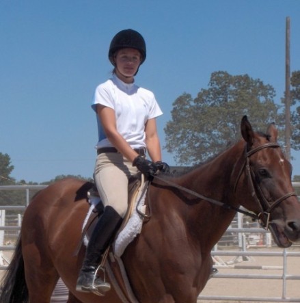 Granddaughter Jessica and riding pal "Moon"