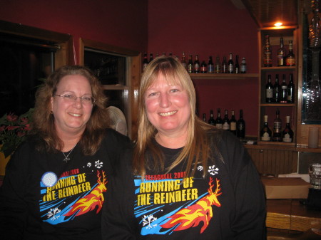 Cathy and I - Lands End bar, Homer Spit Feb08