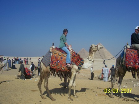 Mar. 2007-Daughter riding a camel in Egypt
