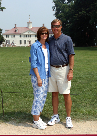 My wife Beverly and I at George Washington's home on the Potomac