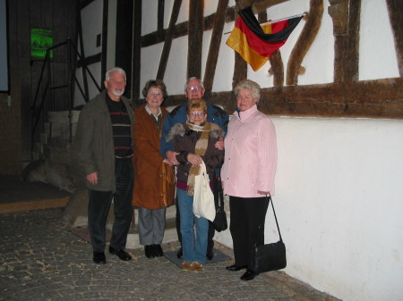Carol & I with my cousin Margarete (left) and friends, Enzberg, Germany. Dec. 06.