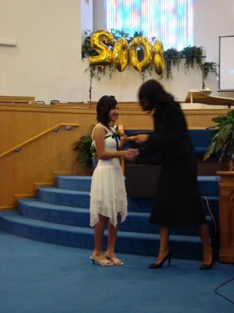 Syl graduating from the 8th grade