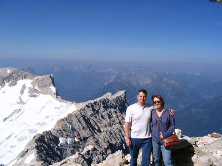 Christine and I on top of the Zugspitze