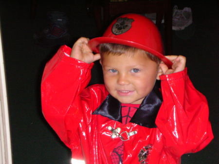 Trent wants to be a firefighter.. so far he has the looks!!!