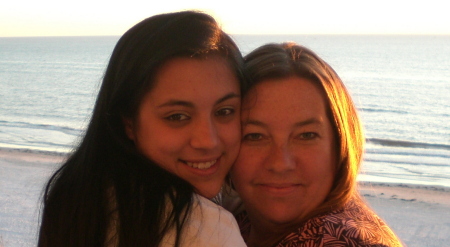 Jackie & me on our beach in FL