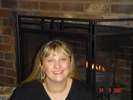 me sittin by the fire in South Carolina