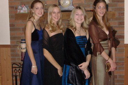 My daugter, Kristina, and her friends (Kristina on left)