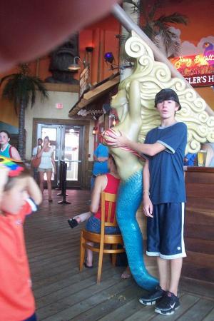 My son Tyler being a perv at Margaritaville