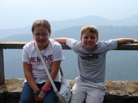 My children in the North Carolina mountains (near our new home)