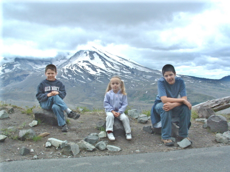 My step-sons (Skylar and Glenn) and Aspen St. Helens '06