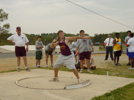 My 14 yr old son Troy- won 1st place in shotput at the trackmeet