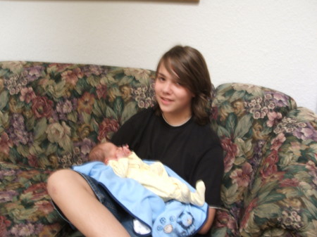 my son, the youngest with new grandson (now 7 months)