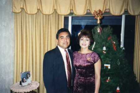 My husband Louie and I: Christmas 1995