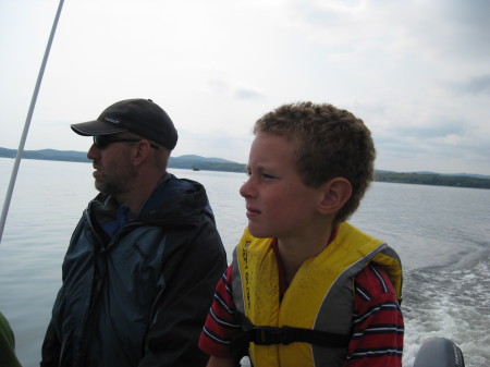 Max and John on the boat