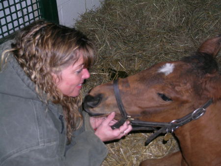 Denise at the farm