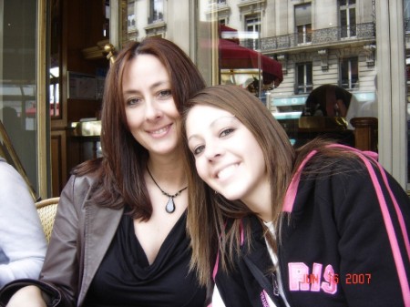 Brianna and me enjoying a Paris cafe Jun 2007