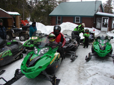 Sledding trip from our camp