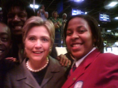 My daughter with Sen. H. Clinton