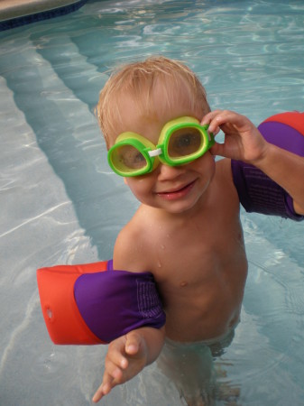 Shane in goggles