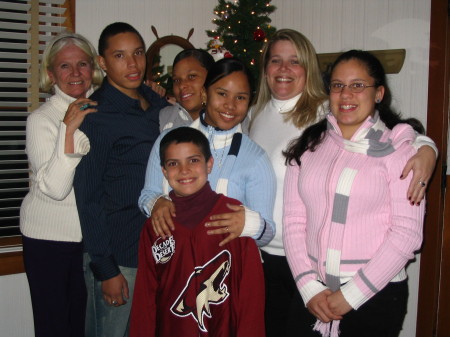 Christmas '06 My mom, me, and my kids (3 are step-children)