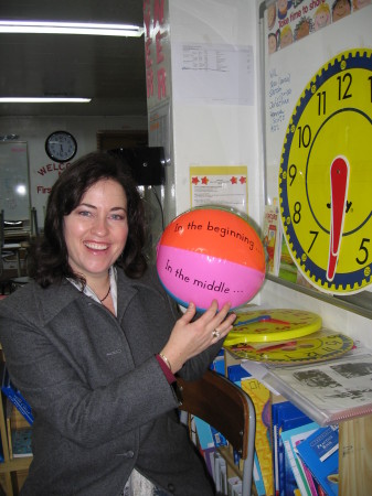 A teacher on the ball