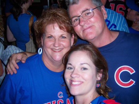 The three of us at the Cubbie Bear in Chicago