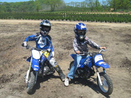 Dominick and Rylie on their bikes