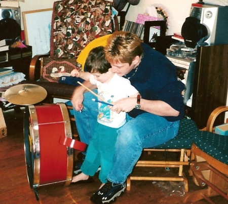 Giving Drumming Lessons to My Cousin