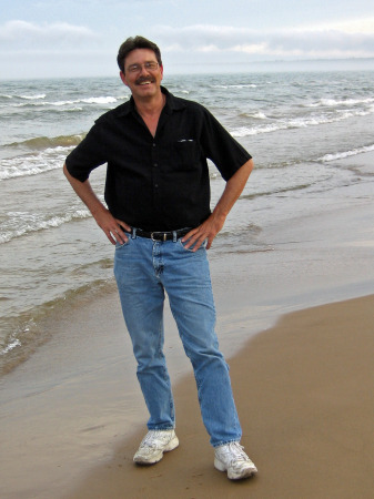 Dave at Lake Michigan 2006