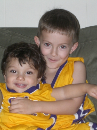 My two little Laker fans!