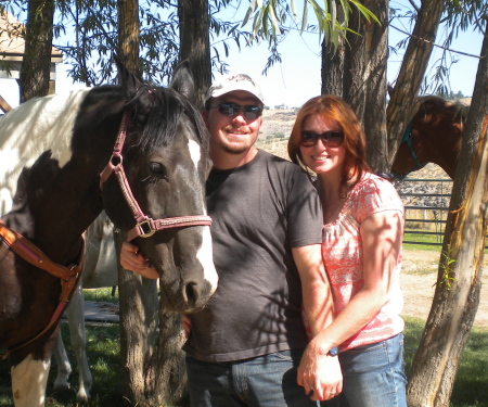 Ben and I horseback riding