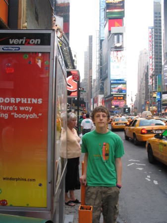 Brandon in Times Square NYC.