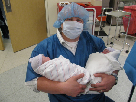 Minutes after Chloe and Ali was born 6/25/10