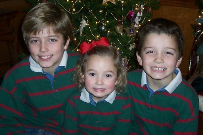 The whole gang...Ryan, Adam & Lily (Christmas 06)