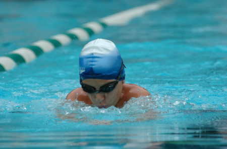 My son Gerry swimming breast stroke