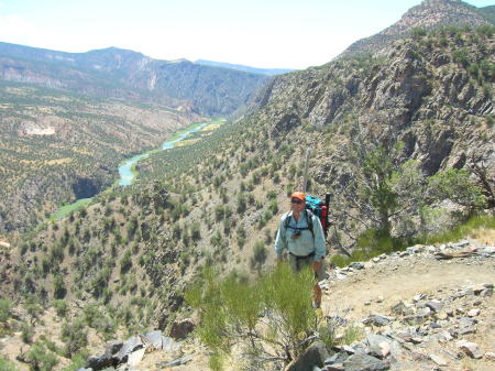 Hiking out of the Gunnison Gorge