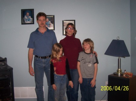 Matthew gets a picture of his parents and brother and sister